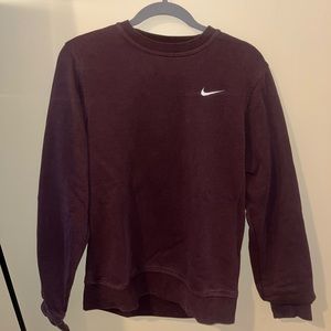 Unisex Nike Solo Swoosh Fleece Crew Brown